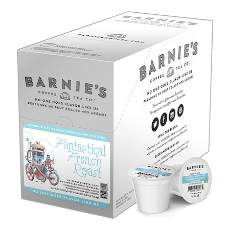 Barnies Coffee French Roast, Single Serve Cup, PK96 SNBA328151